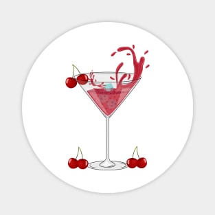 Cherry Juice Splash Magnet